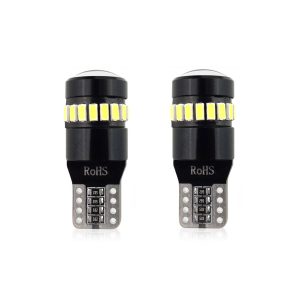 Set becuri auto cu LED CANBUS compatibil T10 W5W 19 SMD Alb 12V, destinat competitiilor auto sau off-road