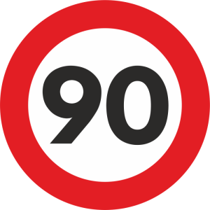 Autocolant Sticker "Limita Viteza" Reflectorizant - 90km/h