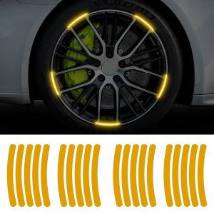 Set 20 bucati Elemente Reflectorizante "Wheel Arch" pentru autoturisme, biciclete, motociclete, atv-uri, scutere, culoare Orange